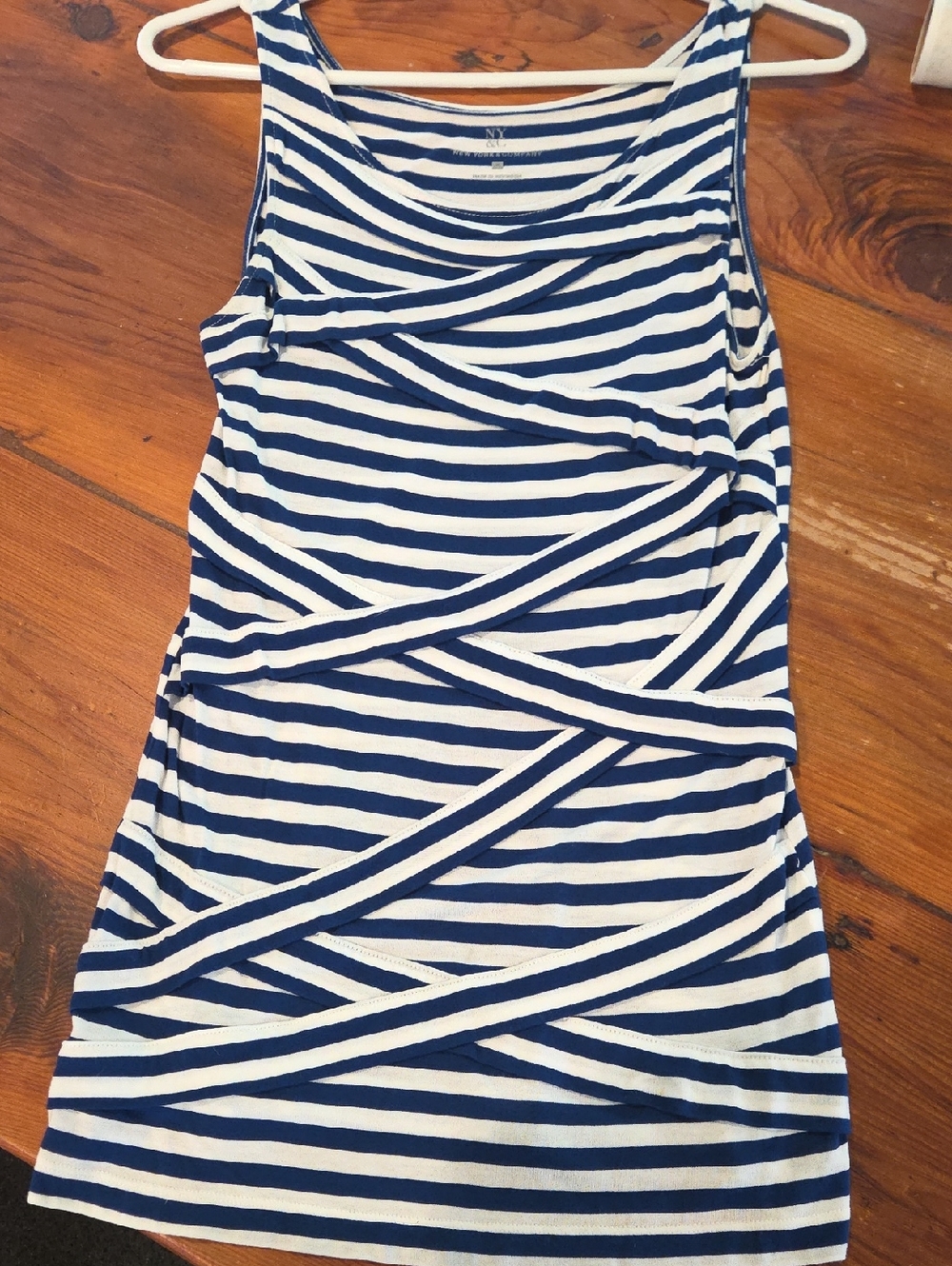 NY & C Navy and White Tank Top - Picture 2 of 7